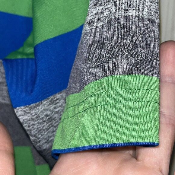 Walter Hagen Shirt Men’s Size Medium Polo Collar Blue‎ Green Golf Outdoor - Picture 5 of 11